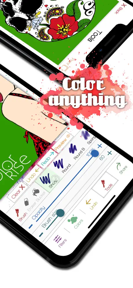 Color Rise app interface Color Rise app interface