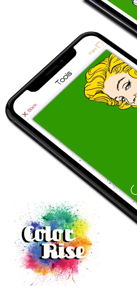 Color Rise app interface Color your photos, find your calm overview