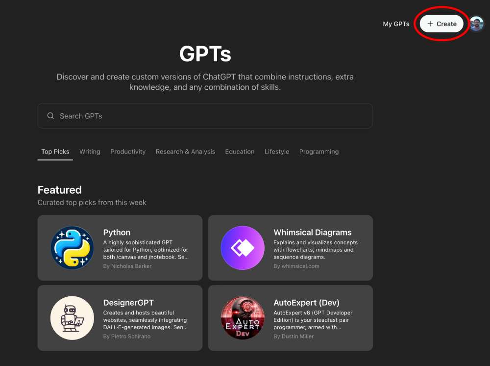 Create a Custom GPT
